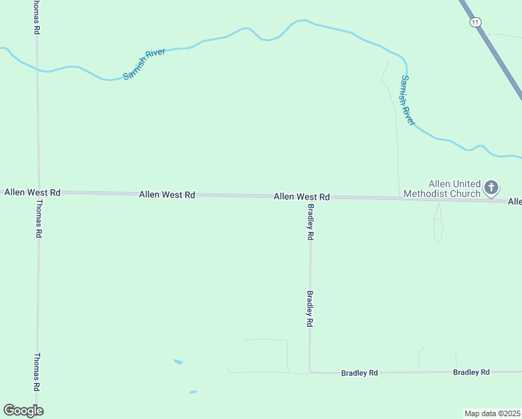 map of restaurants, bars, coffee shops, grocery stores, and more near 16106 Allen West Road in Bow