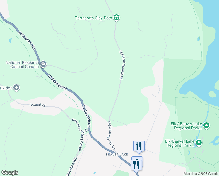 map of restaurants, bars, coffee shops, grocery stores, and more near 5036 Old West Saanich Road in Victoria