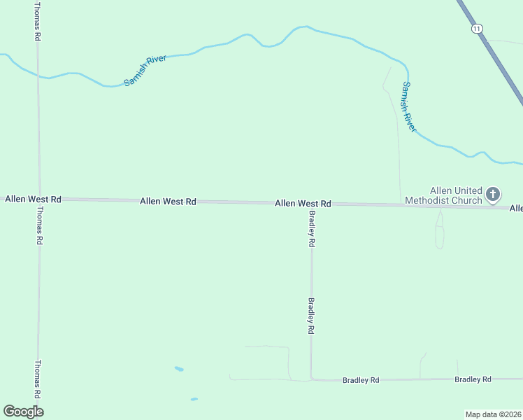 map of restaurants, bars, coffee shops, grocery stores, and more near 16106 Allen West Road in Bow