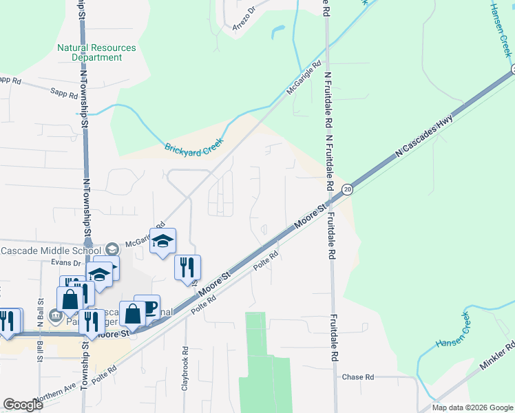 map of restaurants, bars, coffee shops, grocery stores, and more near 891 Carriage Court in Sedro-Woolley