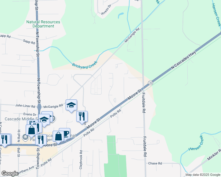 map of restaurants, bars, coffee shops, grocery stores, and more near 891 Carriage Ct in Sedro-Woolley