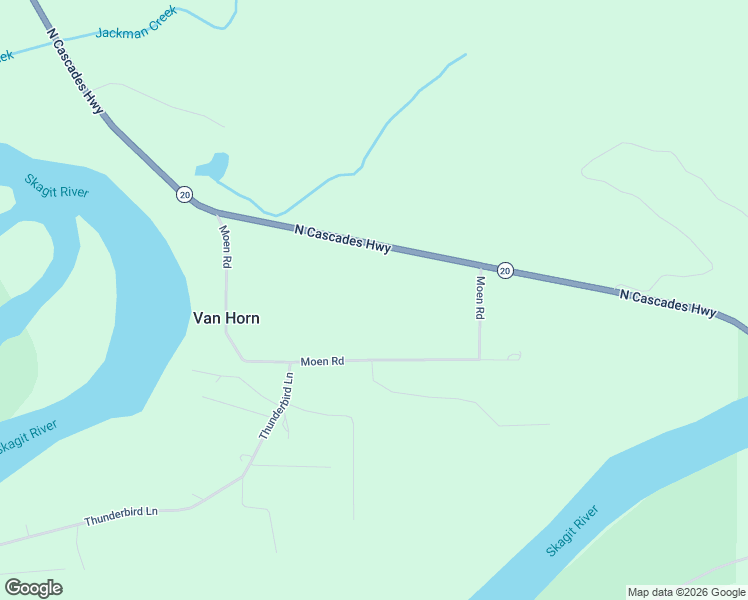 map of restaurants, bars, coffee shops, grocery stores, and more near 48021 Moen Road in Concrete