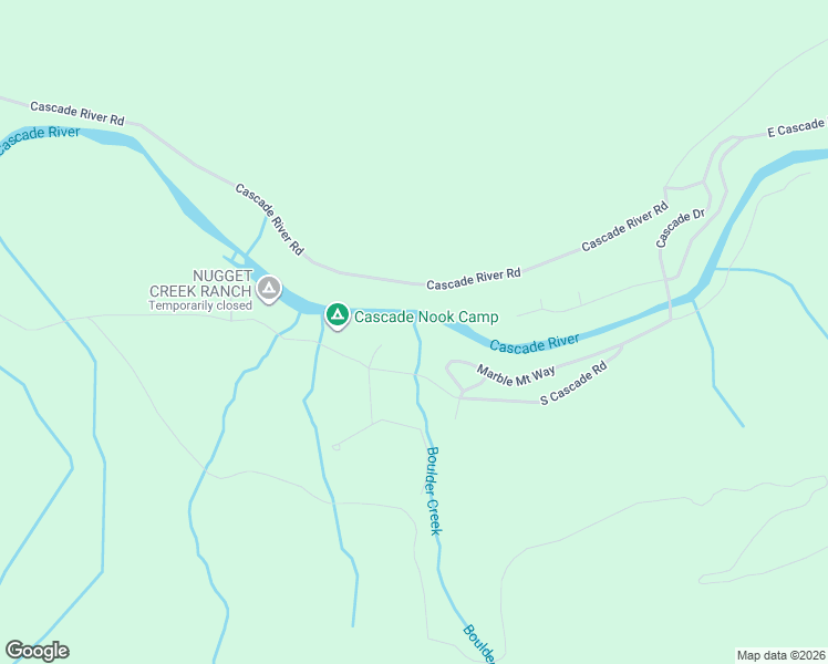 map of restaurants, bars, coffee shops, grocery stores, and more near 63323 Cascade River Road in Marblemount