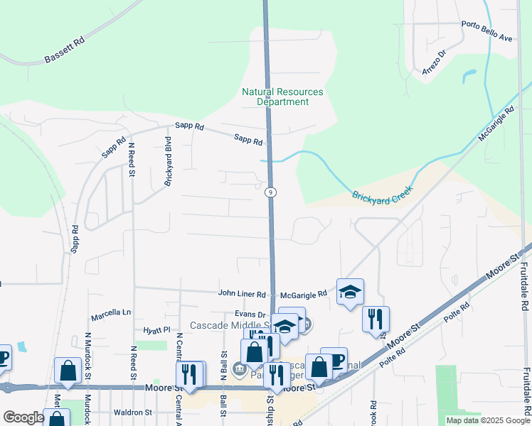 map of restaurants, bars, coffee shops, grocery stores, and more near 830 Cultus Mountain Drive in Sedro-Woolley