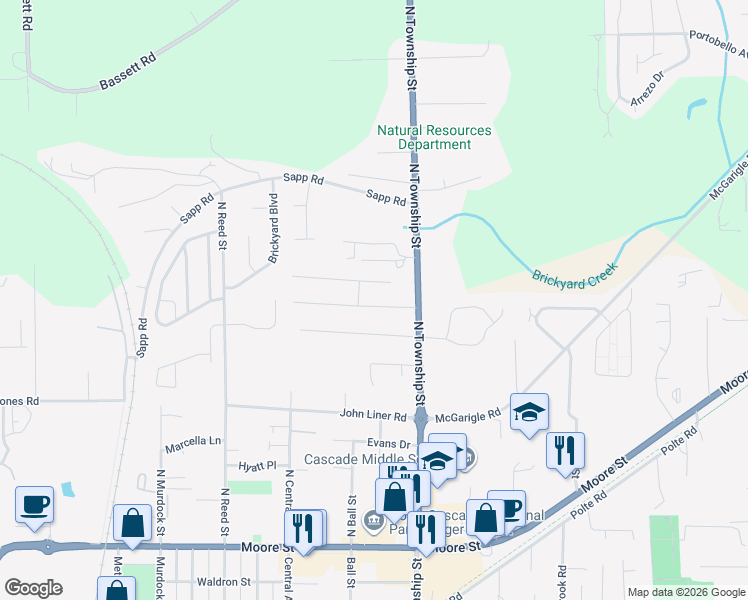 map of restaurants, bars, coffee shops, grocery stores, and more near 806 Cultus Mountain Drive in Sedro-Woolley