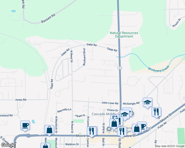map of restaurants, bars, coffee shops, grocery stores, and more near 706 Cultus Mountain Drive in Sedro-Woolley