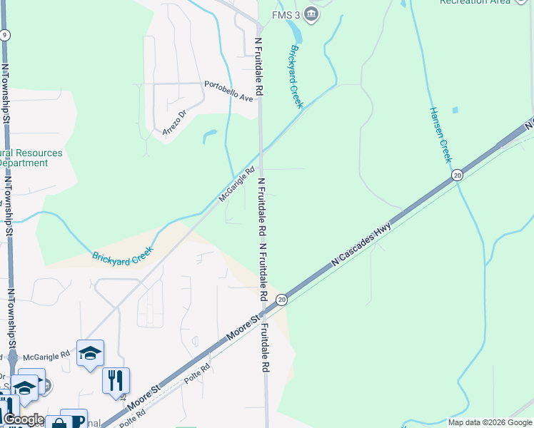 map of restaurants, bars, coffee shops, grocery stores, and more near 1000 Fruitdale Road in Sedro-Woolley