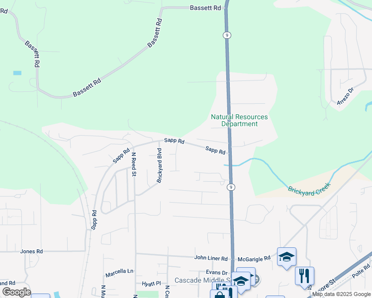 map of restaurants, bars, coffee shops, grocery stores, and more near 737-739 Sapp Road in Sedro-Woolley