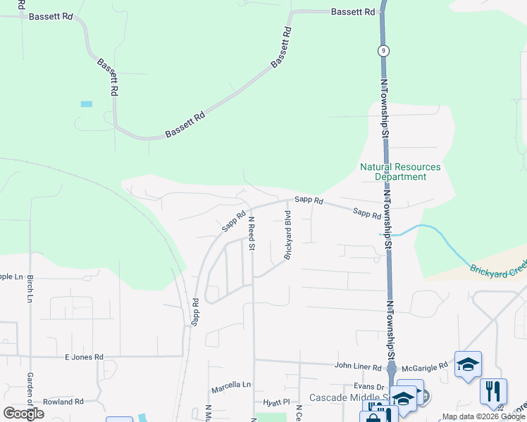 map of restaurants, bars, coffee shops, grocery stores, and more near 519 Sapp Road in Sedro-Woolley