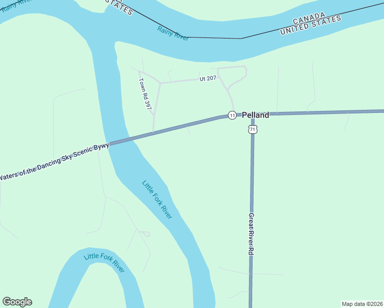 map of restaurants, bars, coffee shops, grocery stores, and more near 5600 Minnesota 11 in International Falls