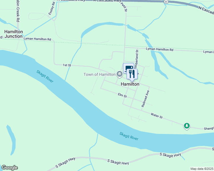 map of restaurants, bars, coffee shops, grocery stores, and more near in Hamilton