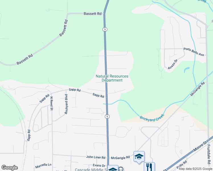 map of restaurants, bars, coffee shops, grocery stores, and more near 825 Park Cottage Place in Sedro-Woolley