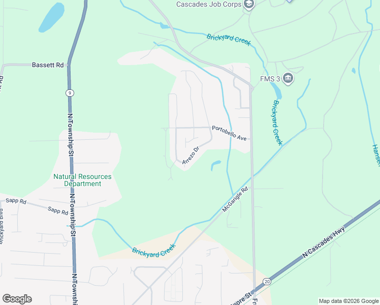 map of restaurants, bars, coffee shops, grocery stores, and more near 1263 Arrezo Drive in Sedro-Woolley