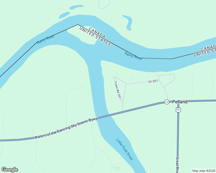 map of restaurants, bars, coffee shops, grocery stores, and more near 3191 Town Road 397 in International Falls