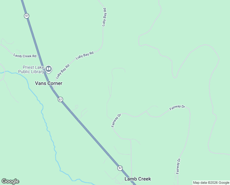 map of restaurants, bars, coffee shops, grocery stores, and more near 225 Fairway Drive in Priest River