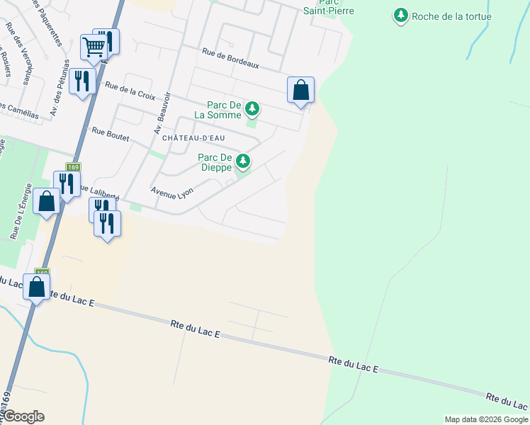 map of restaurants, bars, coffee shops, grocery stores, and more near Avenue de Nice in Alma