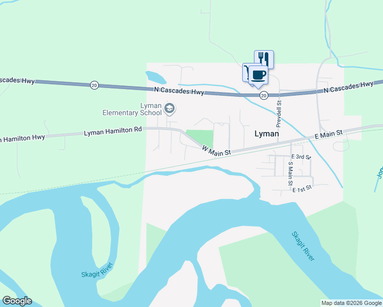 map of restaurants, bars, coffee shops, grocery stores, and more near 31122 Cunningham Road in Lyman