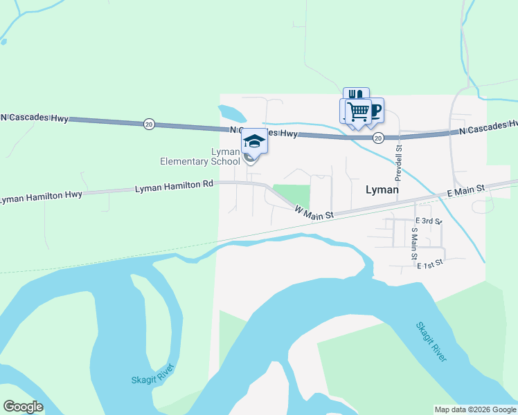 map of restaurants, bars, coffee shops, grocery stores, and more near 31122 Cunningham Road in Lyman