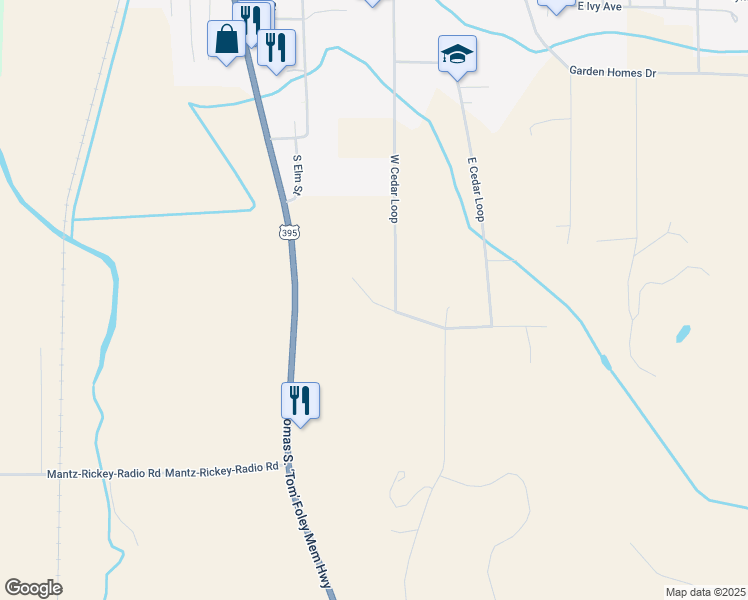 map of restaurants, bars, coffee shops, grocery stores, and more near 170 West Cedar Loop in Colville