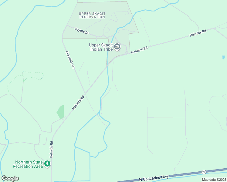 map of restaurants, bars, coffee shops, grocery stores, and more near 7605 Alpine Lane in Sedro-Woolley