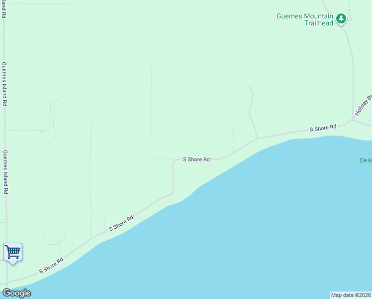 map of restaurants, bars, coffee shops, grocery stores, and more near 6126 South Shore Road in Anacortes