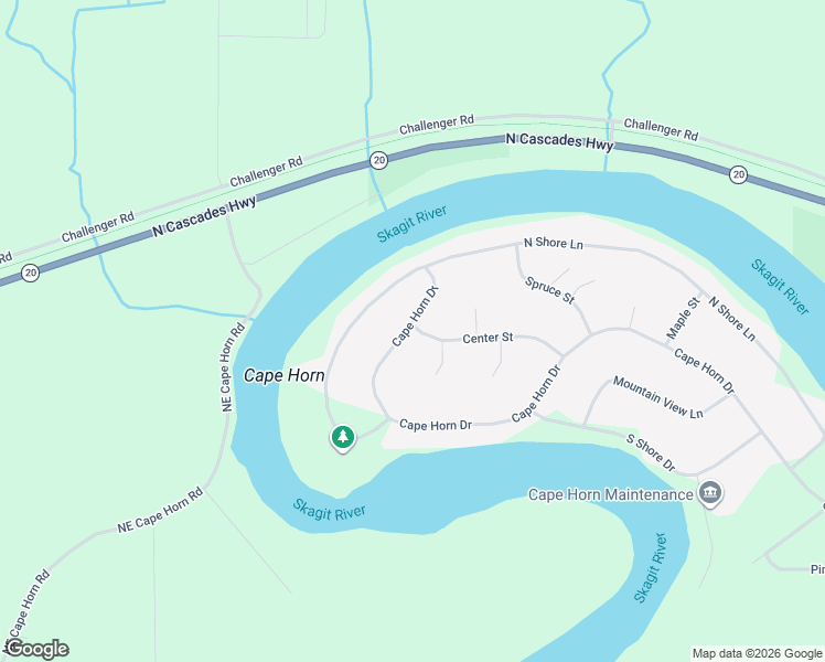 map of restaurants, bars, coffee shops, grocery stores, and more near 41538 North Shore Lane in Concrete
