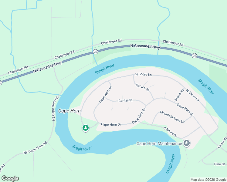 map of restaurants, bars, coffee shops, grocery stores, and more near 41407 Cape Horn Drive in Concrete