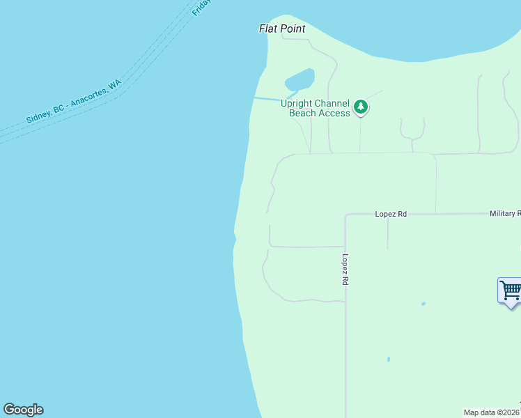 map of restaurants, bars, coffee shops, grocery stores, and more near 289 Sundown Lane in Lopez Island