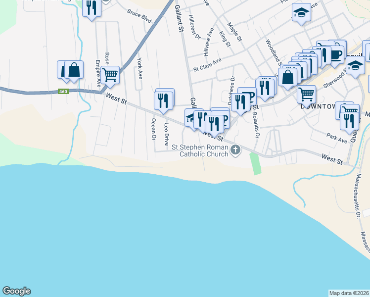 map of restaurants, bars, coffee shops, grocery stores, and more near 2 Laurena Drive in Stephenville