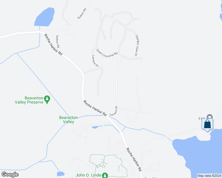 map of restaurants, bars, coffee shops, grocery stores, and more near 241 Terrace Drive in Friday Harbor