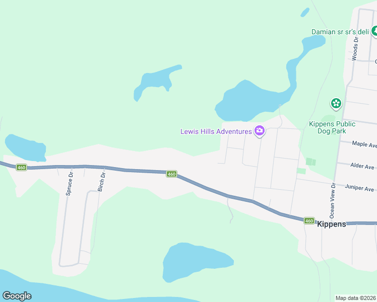 map of restaurants, bars, coffee shops, grocery stores, and more near 156 Kippens Road in Kippens