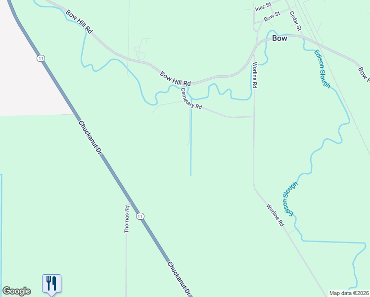 map of restaurants, bars, coffee shops, grocery stores, and more near 15808 Cemetery Road in Bow