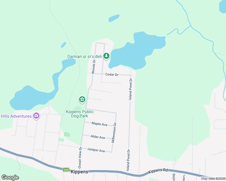 map of restaurants, bars, coffee shops, grocery stores, and more near 12 Felix Drive in Kippens
