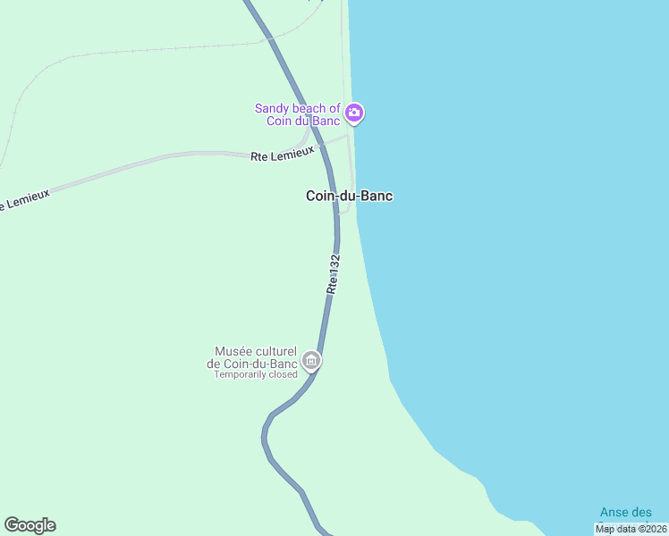 map of restaurants, bars, coffee shops, grocery stores, and more near Québec 132 in Percé