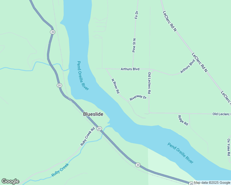 map of restaurants, bars, coffee shops, grocery stores, and more near 61 South River Road in Cusick