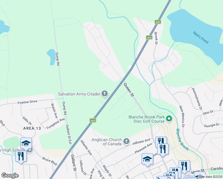 map of restaurants, bars, coffee shops, grocery stores, and more near 155 Hansen Memorial Highway in Stephenville