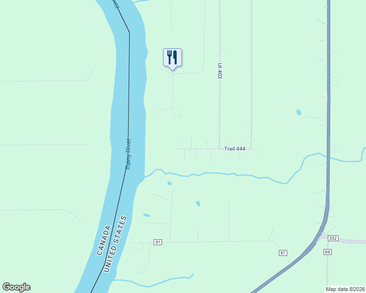 map of restaurants, bars, coffee shops, grocery stores, and more near 4099 타운 로드 in International Falls