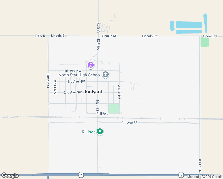 map of restaurants, bars, coffee shops, grocery stores, and more near 2300-2304 3rd Avenue in Rudyard