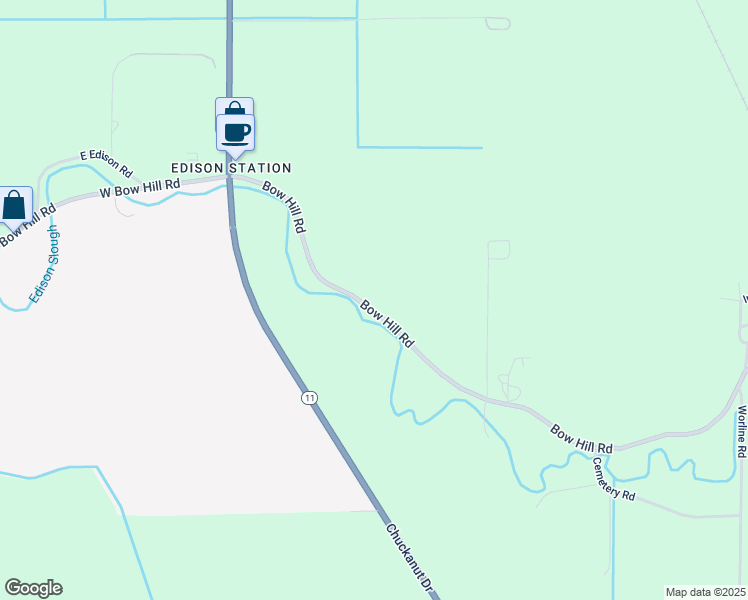 map of restaurants, bars, coffee shops, grocery stores, and more near 15319 Bow Hill Road in Bow