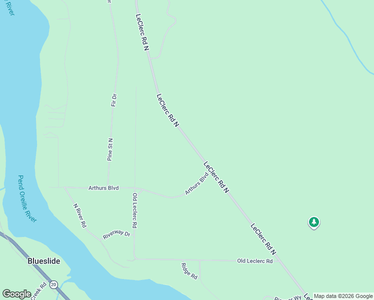 map of restaurants, bars, coffee shops, grocery stores, and more near 20281 LeClerc Road North in Cusick