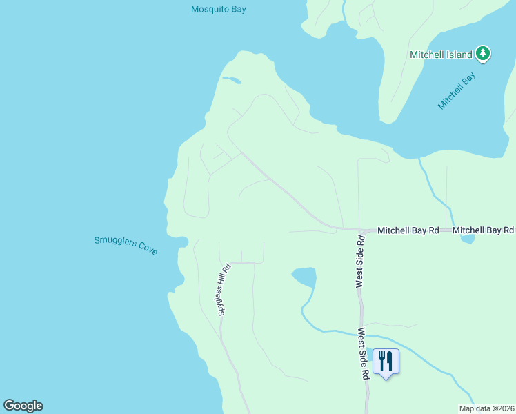 map of restaurants, bars, coffee shops, grocery stores, and more near 1581 Mitchell Bay Road in Friday Harbor