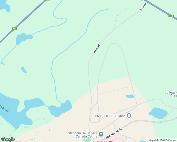 map of restaurants, bars, coffee shops, grocery stores, and more near Igloo Road in Stephenville