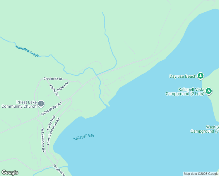 map of restaurants, bars, coffee shops, grocery stores, and more near 38 Easy Street in Priest Lake