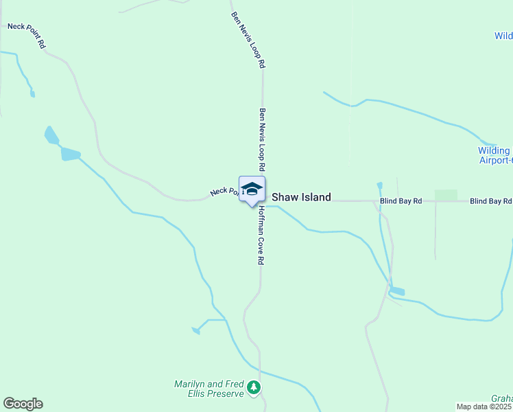 map of restaurants, bars, coffee shops, grocery stores, and more near 44 Hoffman Cove Road in Shaw Island