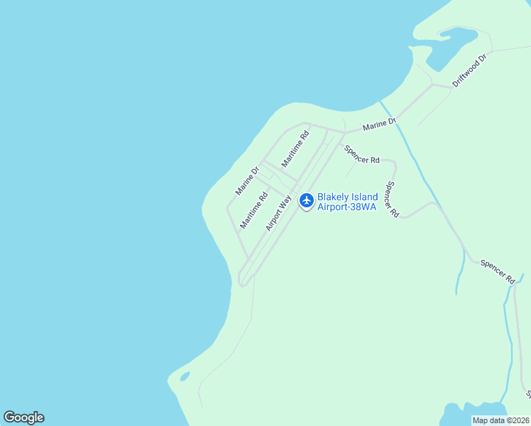 map of restaurants, bars, coffee shops, grocery stores, and more near 290 Airport Way in Blakely Island
