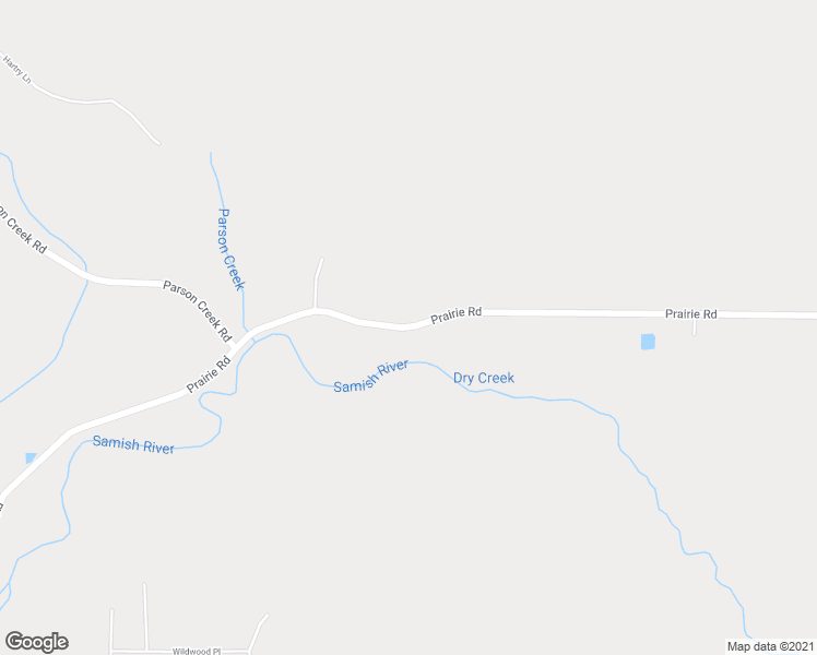 map of restaurants, bars, coffee shops, grocery stores, and more near Prairie Road in Sedro-Woolley