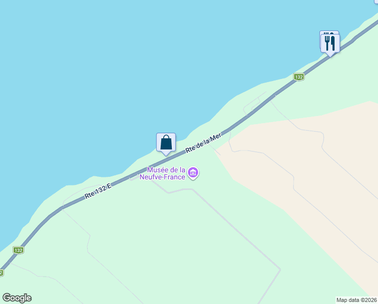 map of restaurants, bars, coffee shops, grocery stores, and more near 149 Route de la Mer in Sainte-Flavie