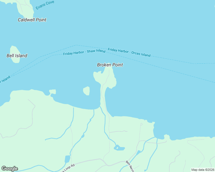 map of restaurants, bars, coffee shops, grocery stores, and more near 644 Broken Point Road in Shaw Island