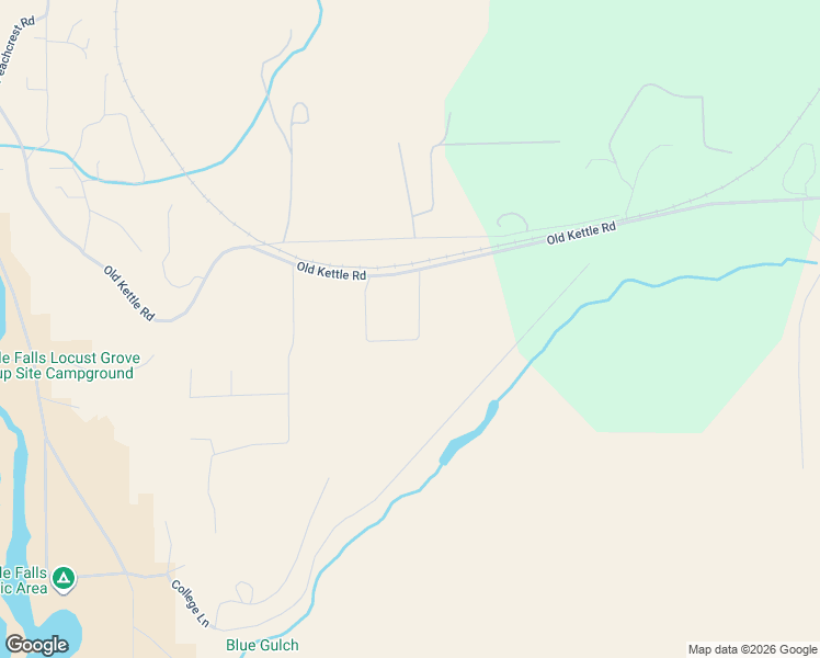 map of restaurants, bars, coffee shops, grocery stores, and more near College Lane in Kettle Falls