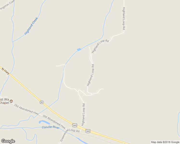 map of restaurants, bars, coffee shops, grocery stores, and more near 589 Highland Loop Road in Kettle Falls